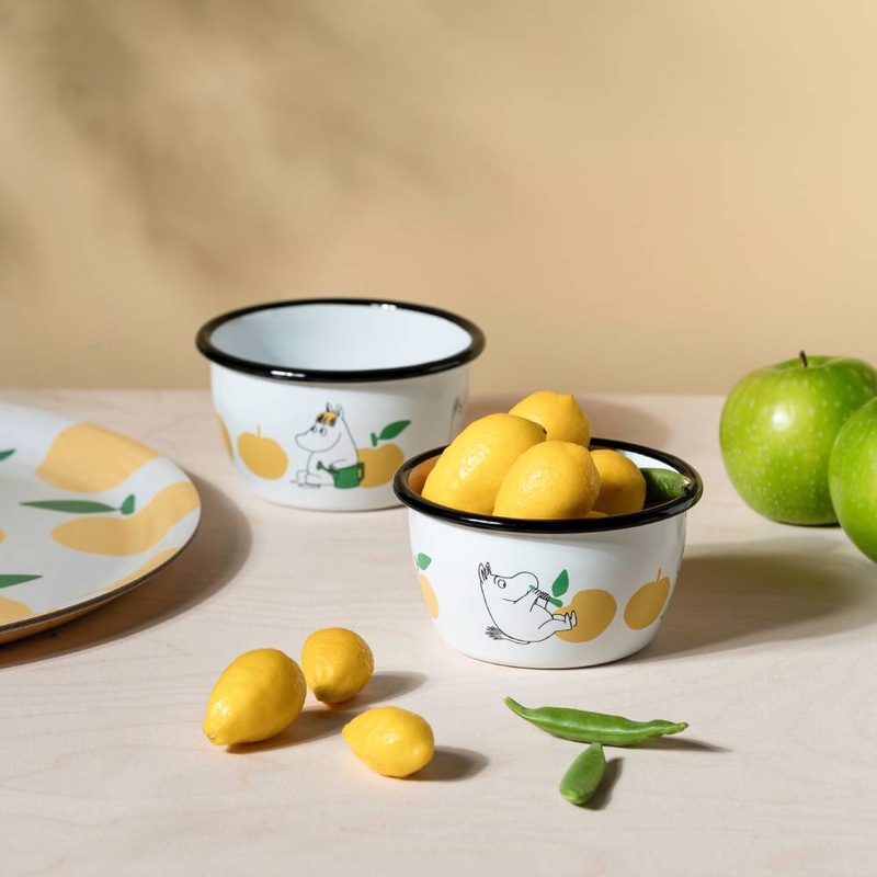 Moomin Joyfull Apples Bowl 3dl Yellow