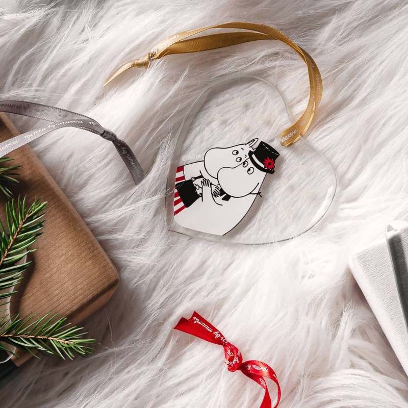 Moominmamma & Moominpappa Glass Ornament 8cm