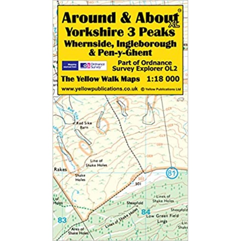 Around & About – Yorkshire 3 Peaks Map