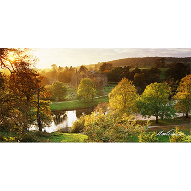 Autumn Sunset at Bolton Abbey Card – by Mark Denton Photography