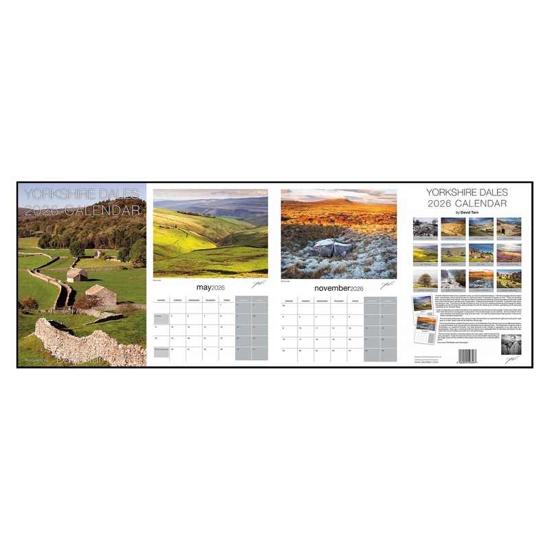 NEW! Yorkshire Dales  2026 Calendar by David Tarn