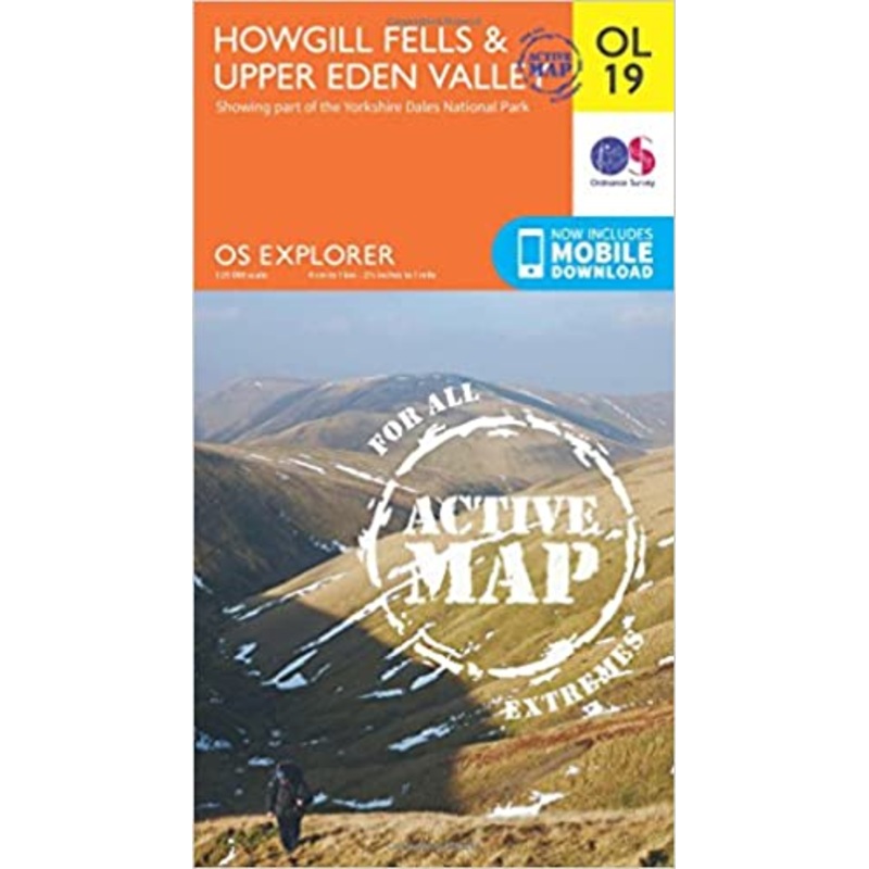OS Explorer OL19 Yorkshire Dales Howgill Fells and Upper Eden Valley – Active Map