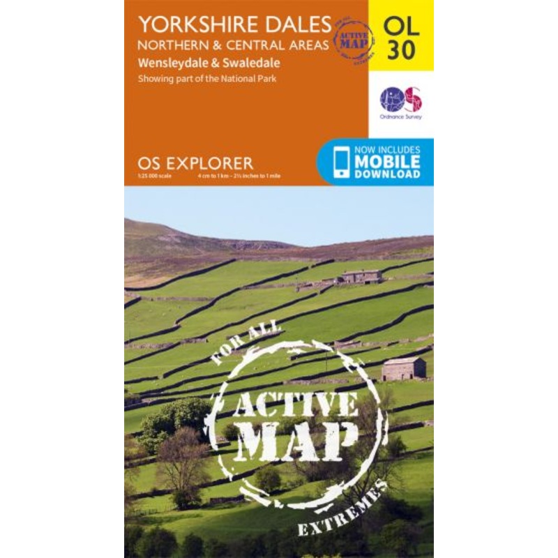 OS Explorer OL30 Yorkshire Dales Northern &Central areas  Active Map