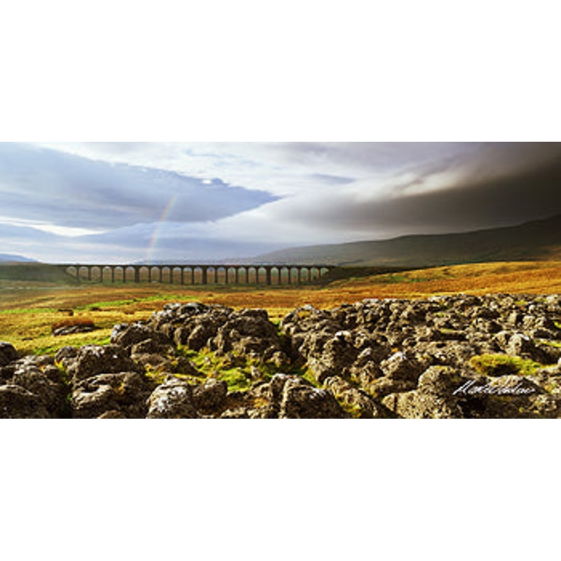 Rainbow at Ribblehead Card – by Mark Denton Photography