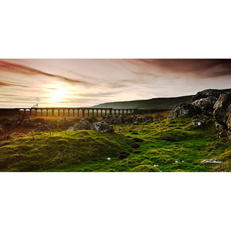 Steam and Sunset at Ribblehead Card – by Mark Denton Photography