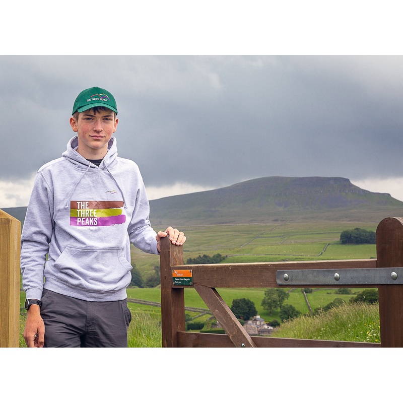 Three Peaks Hoodie – NEW!|Heather Grey|Red Hot Chilli|Small|Medium|Large|XLarge|XXLarge