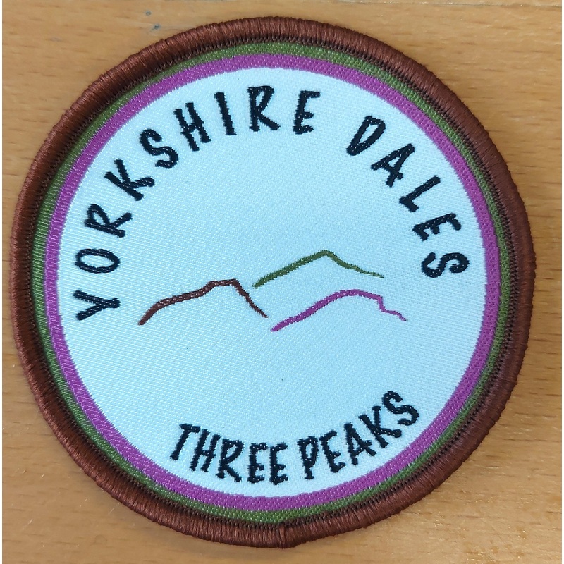 Three Peaks Round Woven Badge – NEW!