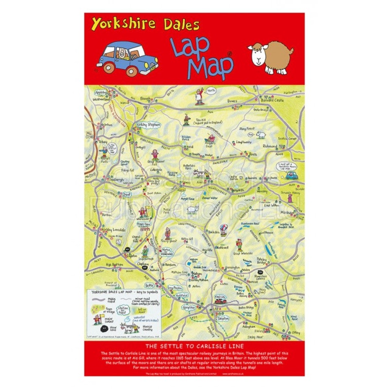 Yorkshire Dales Lap Map Tea Towel