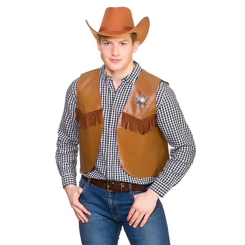 Cowboy Sheriff Waistcoat – BROWN