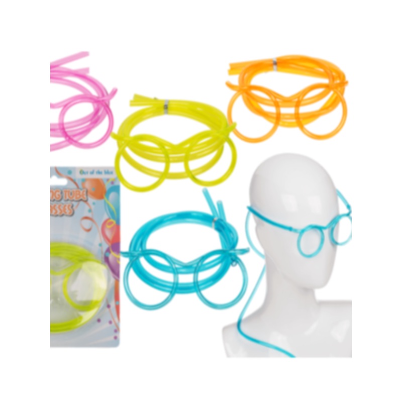 Drinking tube, glasses,
