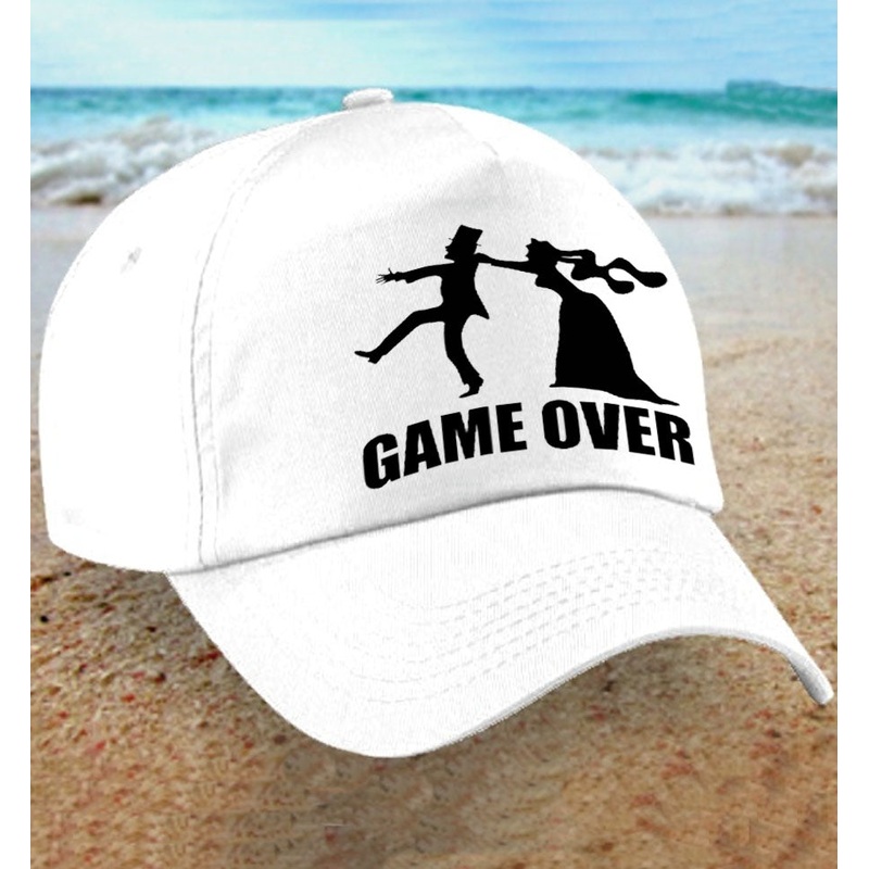Game Over Baseball Hat|Black Baseball Hat|White Baseball Hat|Red Baseball Hat|Green Baseball Hat|Pink Baseball Hat|White Text|Black Text|Red Text