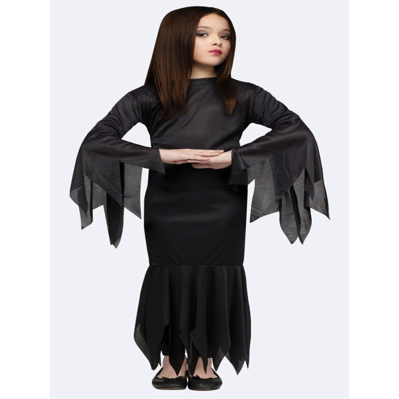 Morticia Child Costume|Medium 8-10 years|Large 12-14 year