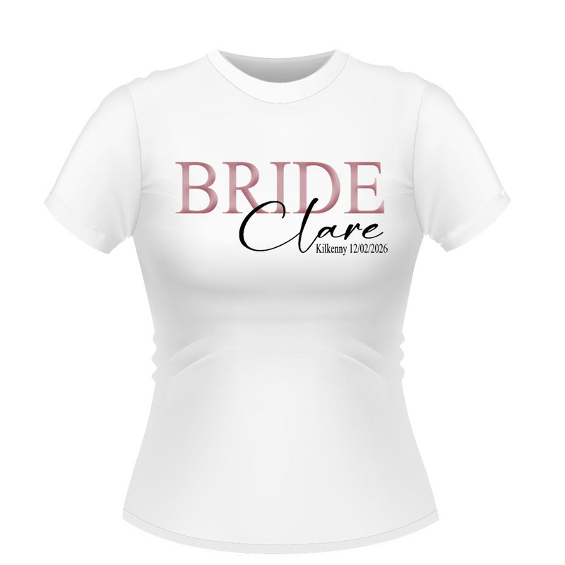 Personalised BRIDE Tshirt with Name