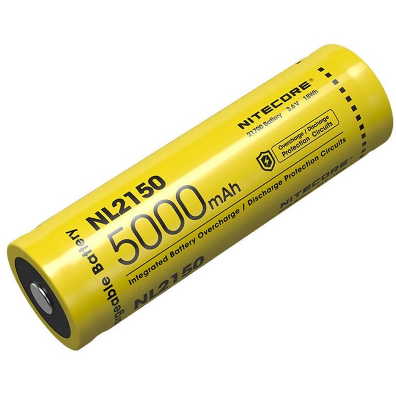 NITECORE NL2150 21700 5000MAH 3.6V PROTECTED LITHIUM ION (LI-ION) BUTTON TOP BATTERY (OLD STOCK CLEARANCE)
