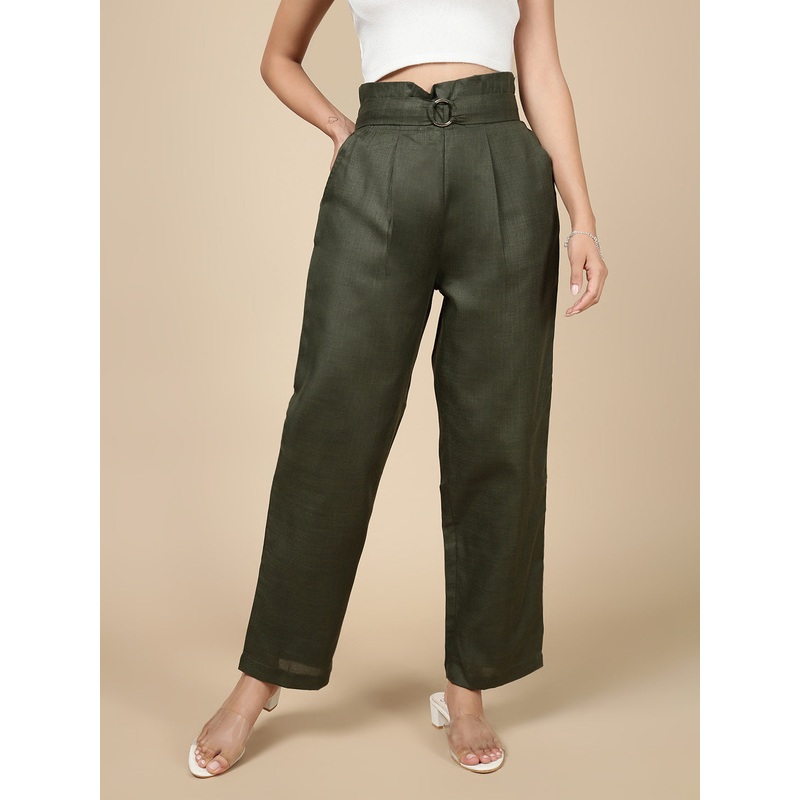 Paper Bag Pant-Dark Olive|S|M|L|XL|Olive|LWBPBPSOF20244368