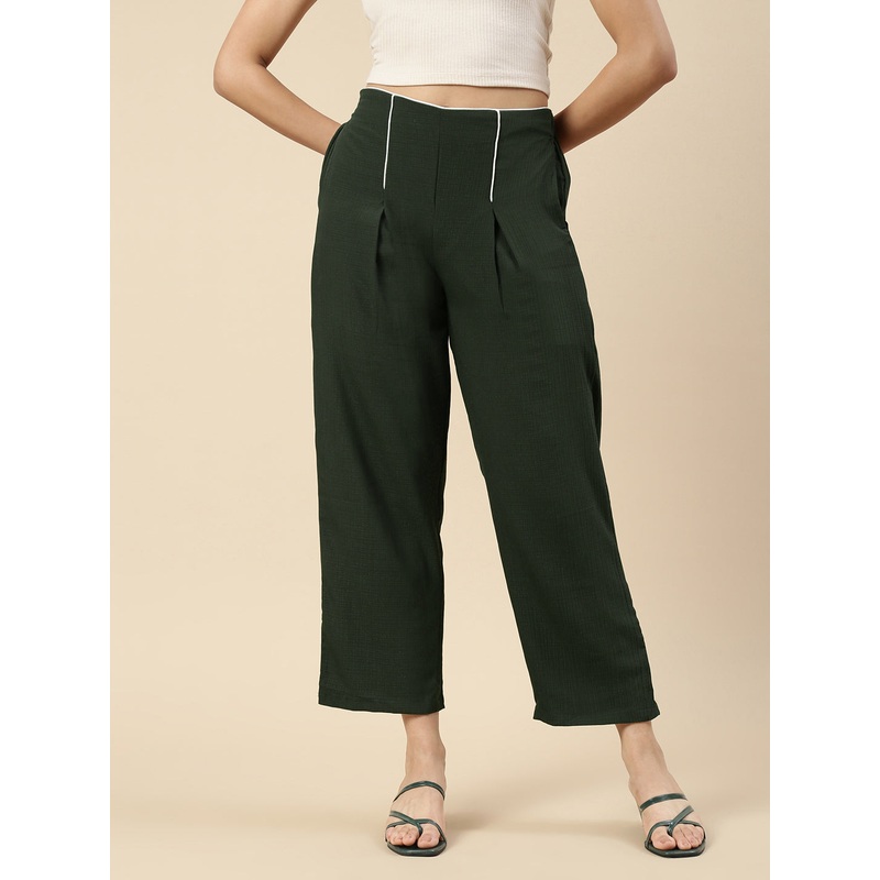Pleated Pants-Olive|S|M|L|XL|Olive|LWBPPSOF20245368