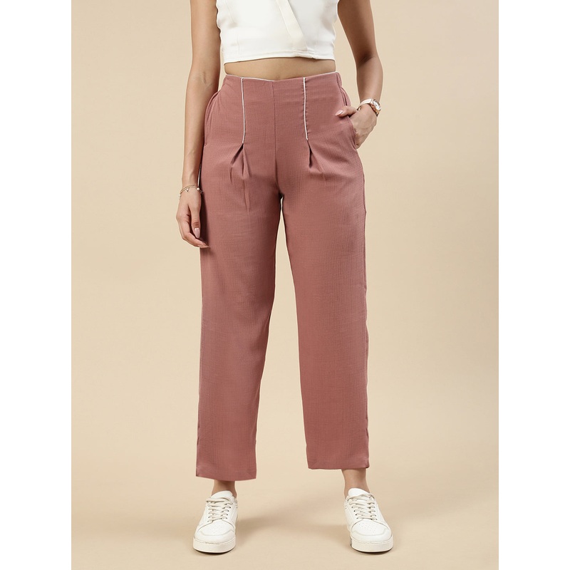 Pleated Pants-Rust|S|M|L|XL|Rust|LWBPPSOF20245058