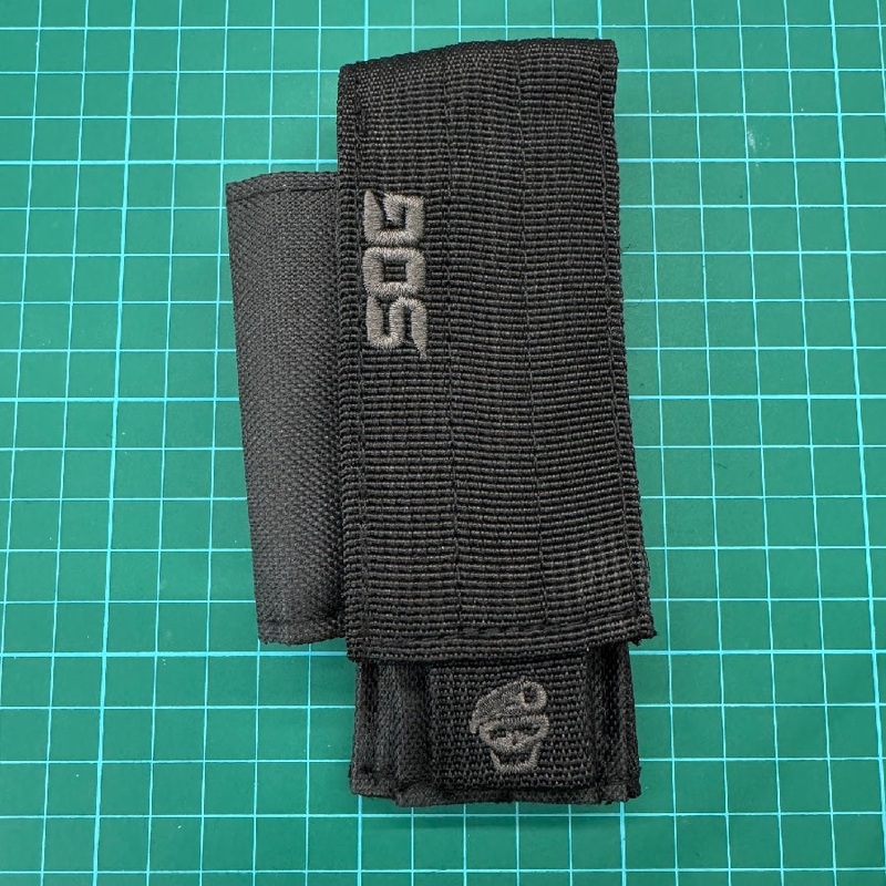 SOG BLACK NYLON TOOL POUCH WITH SIDE HOLDER POCKET – MEDIUM (FITS TOOLS UP TO 4.5)