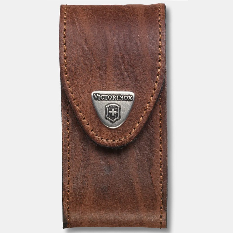 VICTORINOX LEATHER POUCH (FOR SWISS CHAMP) – BROWN