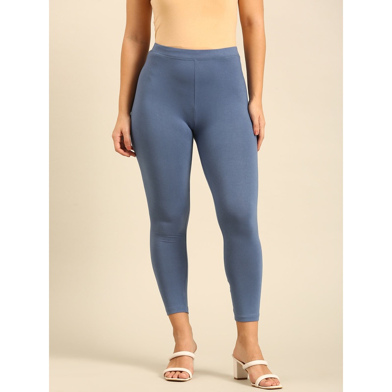 Ankle Length Leggings Viscose-Airforce Blue