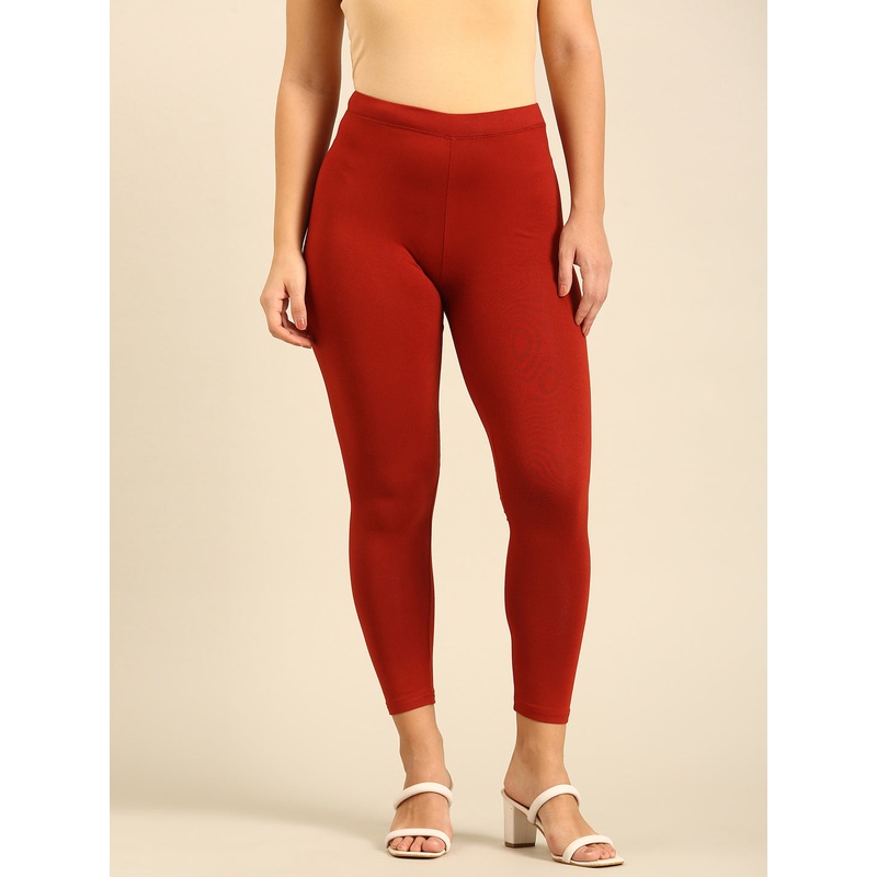Ankle Length Leggings Viscose-Burnt Orange