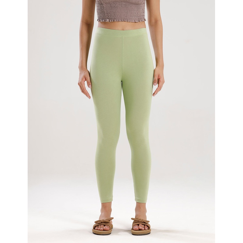 Ankle Length Leggings Viscose-Macha Green