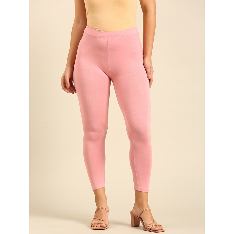 Ankle Length Leggings Viscose-Rose Pink