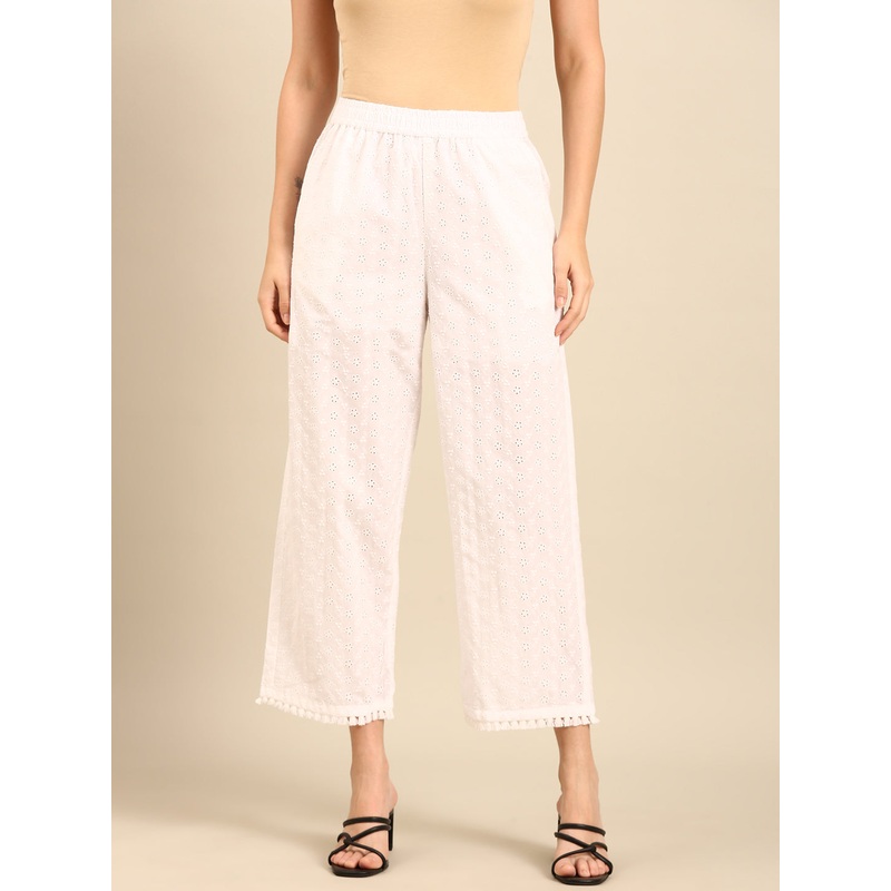 Casual Palazzo-White|S|M|L|XL|XXL|White|LWBPZSOF20030011