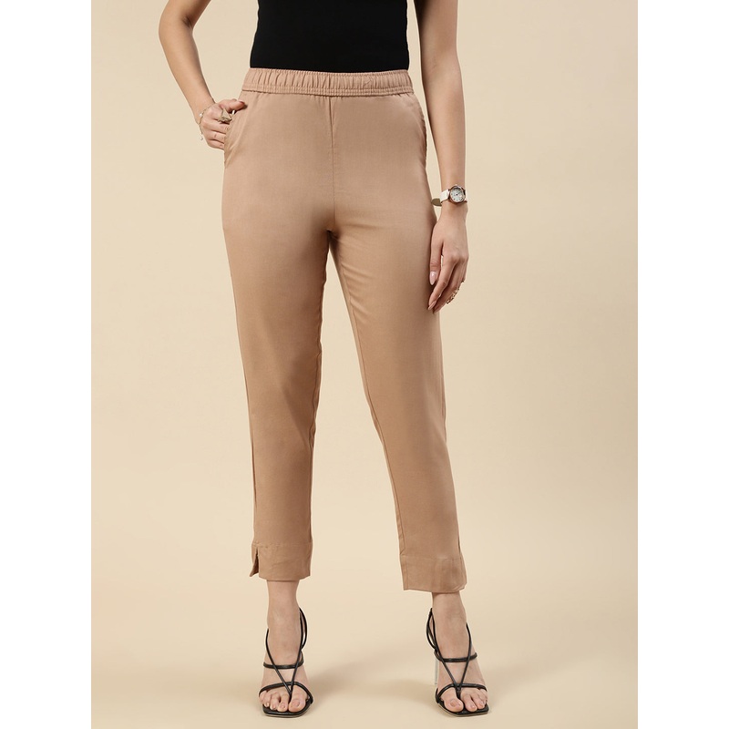 Casual Straight Pant-Mocha Mousse