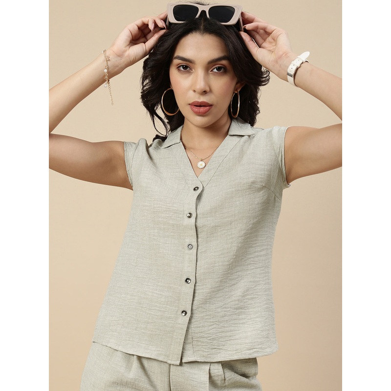 Casual Top-Ecru|S|M|L|XL|Ecru|LWTCTSOF20292100