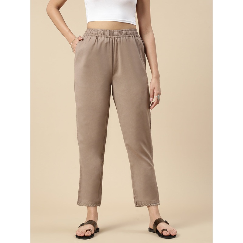 Cigarette Pants-Taupe|S|M|L|XL|XXL|3XL|Taupe|LWBCPSOF16139406