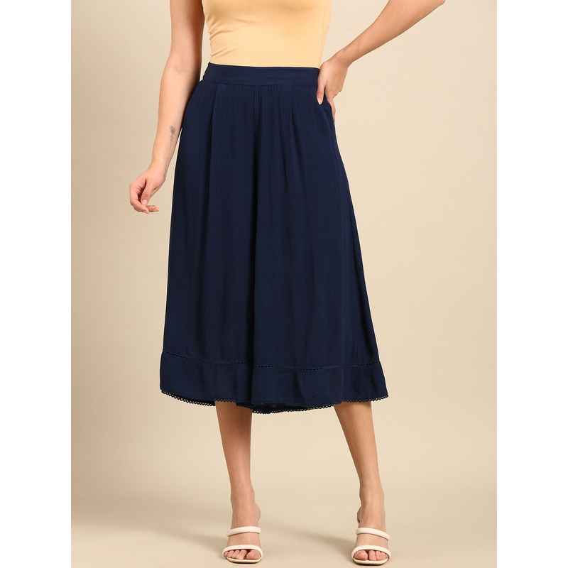 Culottes-Indigo Blue|S|M|L|XL|XXL|Indigo Blue|LWBCLSOF20051126