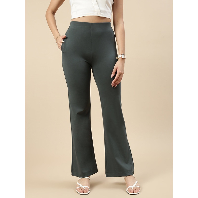 Fit & Flare Pant-Olive|S|M|L|XL|XXL|Olive|LWBPZSOWC4041368
