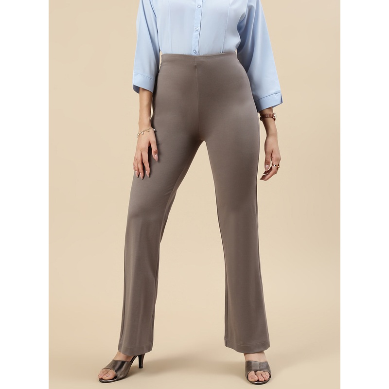 Fit & Flare Pant-Taupe|S|M|L|XL|XXL|Taupe|LWBPZSOWC4041406