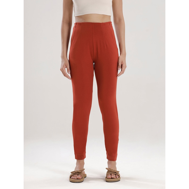 Super Stretch Kurti Pant-Burnt Orange