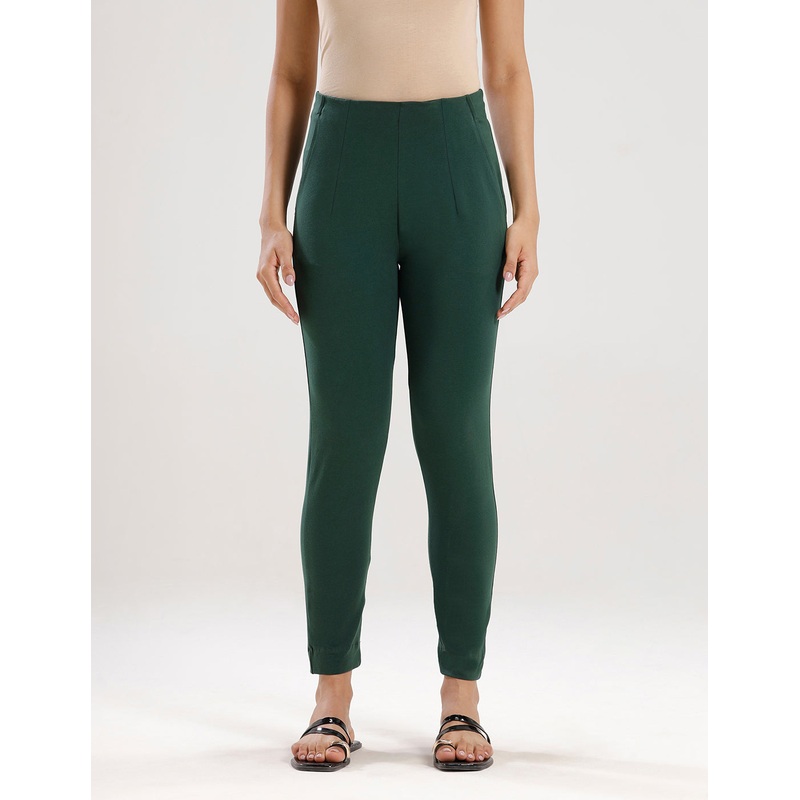 Super Stretch Kurti Pant-Dark Green