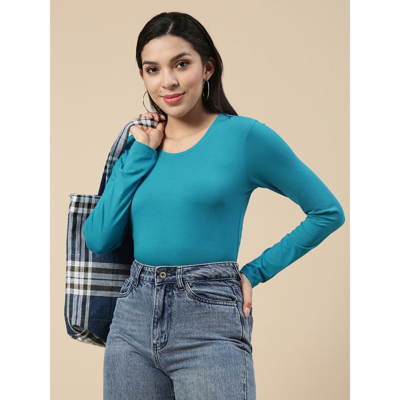 T-Shirt Long Sleeve-Teal|S|M|L|XL|XXL|Teal|LKTTSSOF19041061