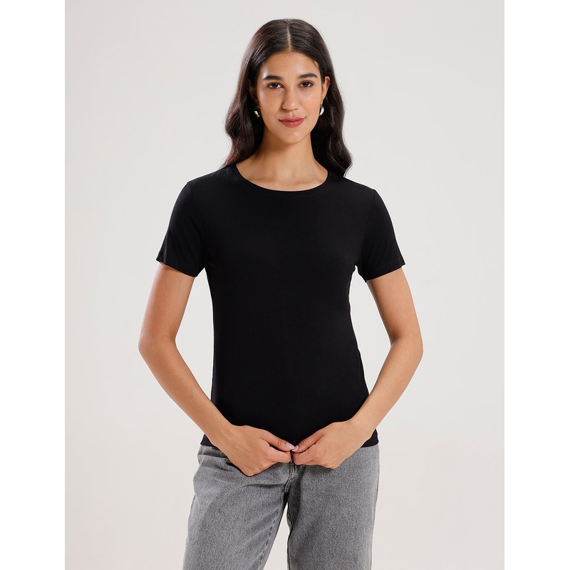 T-Shirt Regular Sleeve-Black|S|M|L|XL|XXL|Black|LKTTSSOF19049002