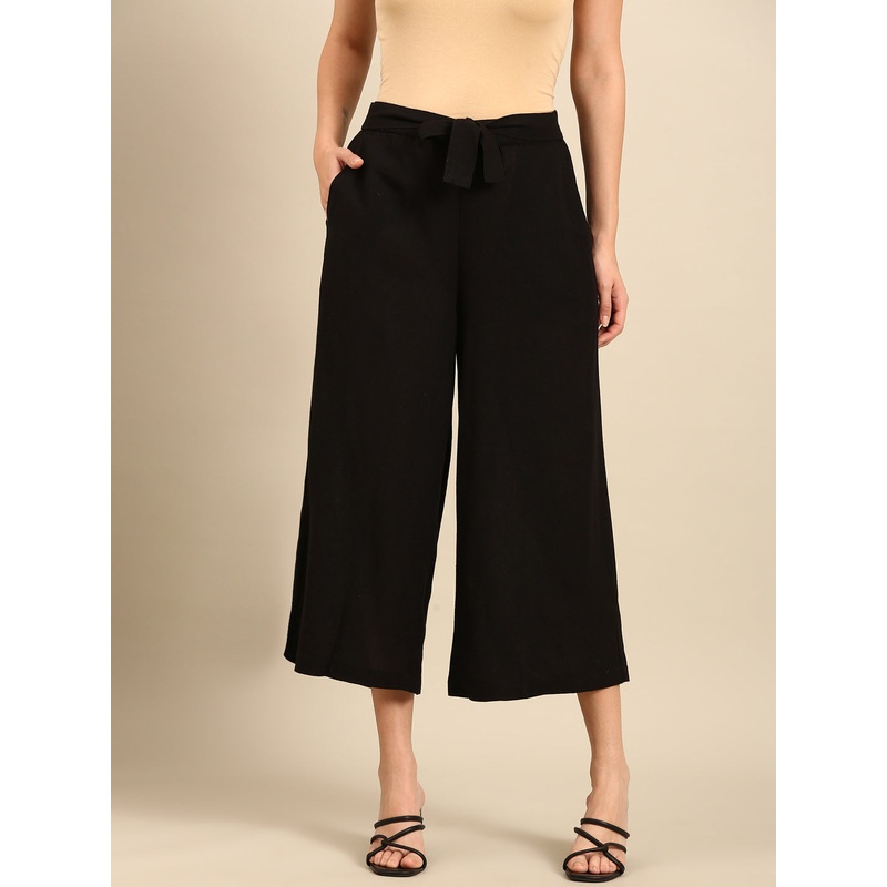 Tie Up Culottes-Black|S|M|L|XL|XXL|Black|LWBCLSOF20008002