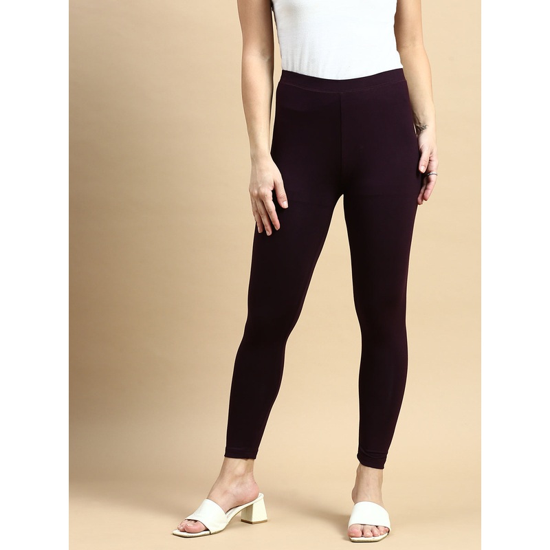 Ankle Length Leggings Viscose-Deep Purple