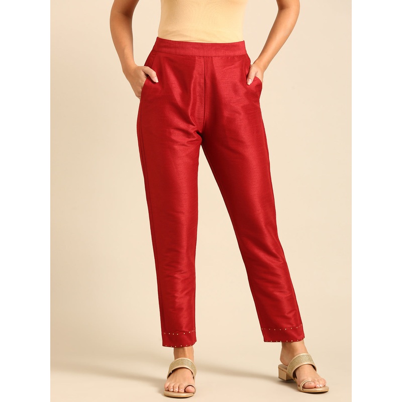 Cigarette Pant-Red|S|M|L|XL|XXL|Red|LWBCPSOF19084010
