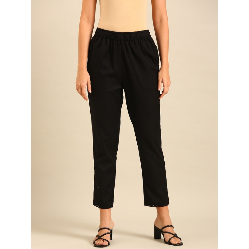Cigarette Pants-Black|S|M|L|XL|XXL|3XL|Black|LWBCPSOF16139002