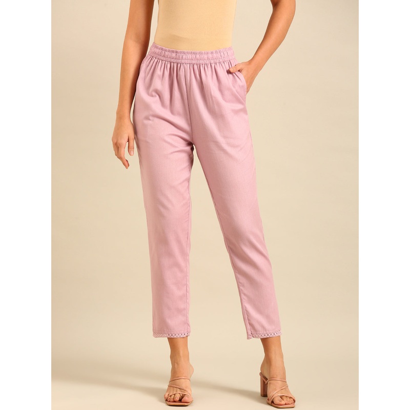 Cigarette Pants-Pink|S|M|L|XL|XXL|3XL|Pink|LWBCPSOF16139053