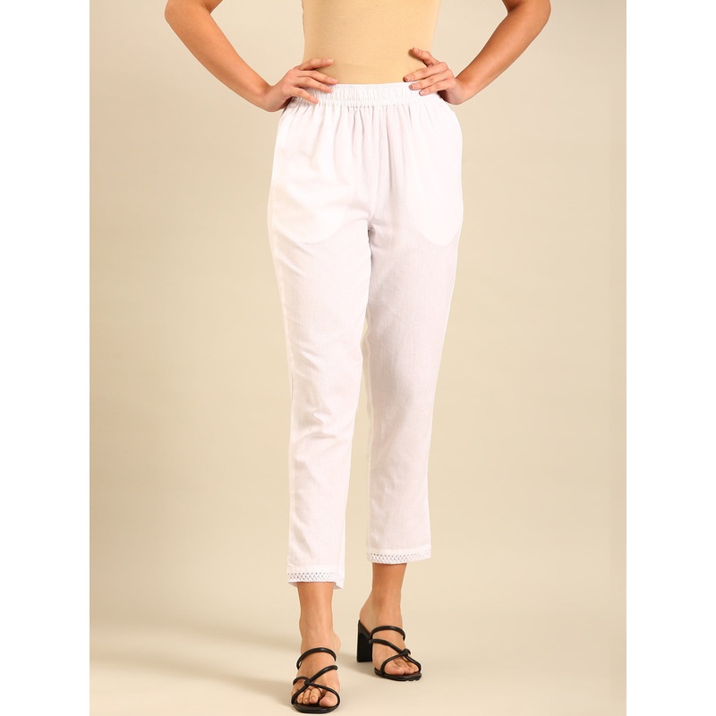 Cigarette Pants-White|S|M|L|XL|XXL|3XL|White|LWBCPSOF16139011