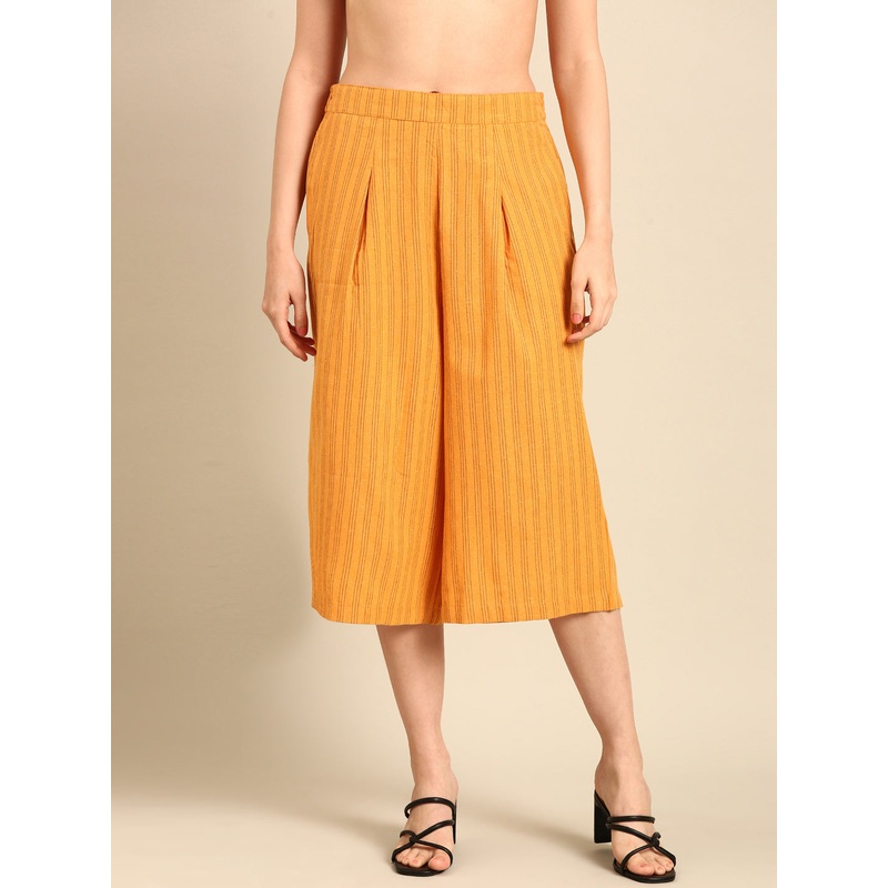 Culottes Stripped-Mustard|S|M|L|XL|XXL|Mustard|LWBCLYDF18158046