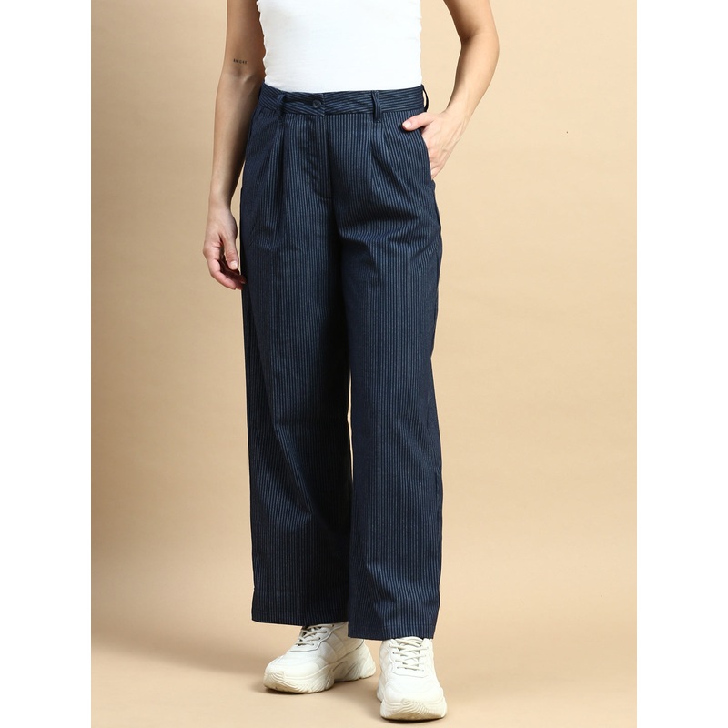 Formal Pants Stripped-Navy|S|M|L|XL|Navy|LWBFPAOF18050109