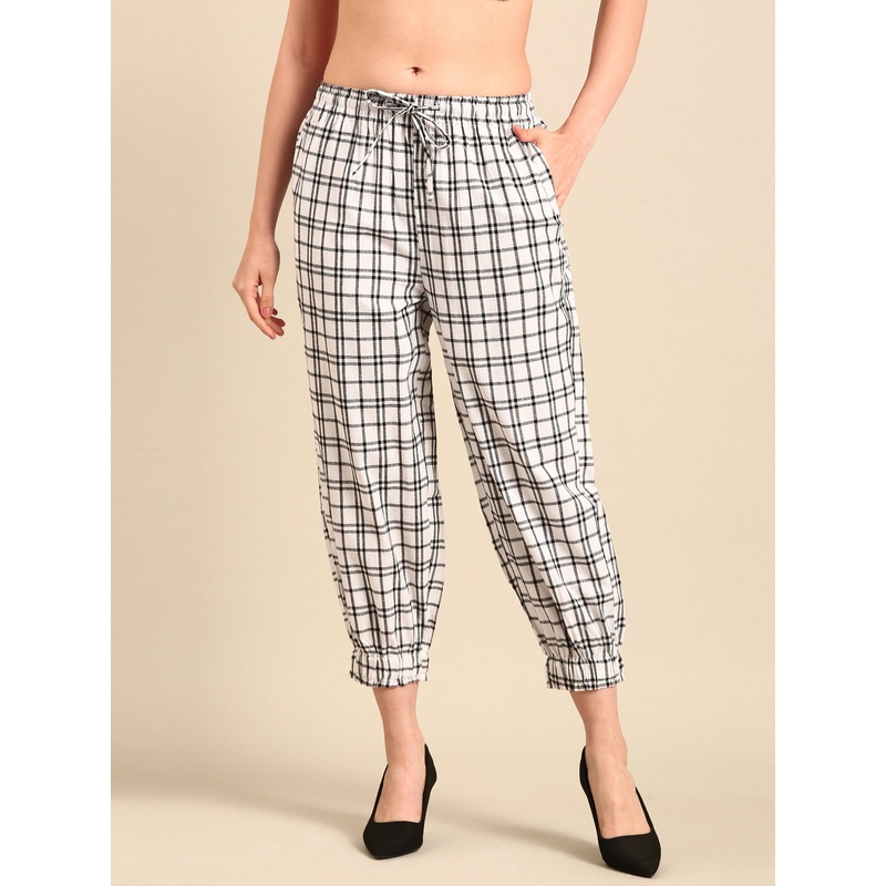 Harem Pant Checked-White|S|M|L|XL|XXL|White|LWBHPYDF18149011