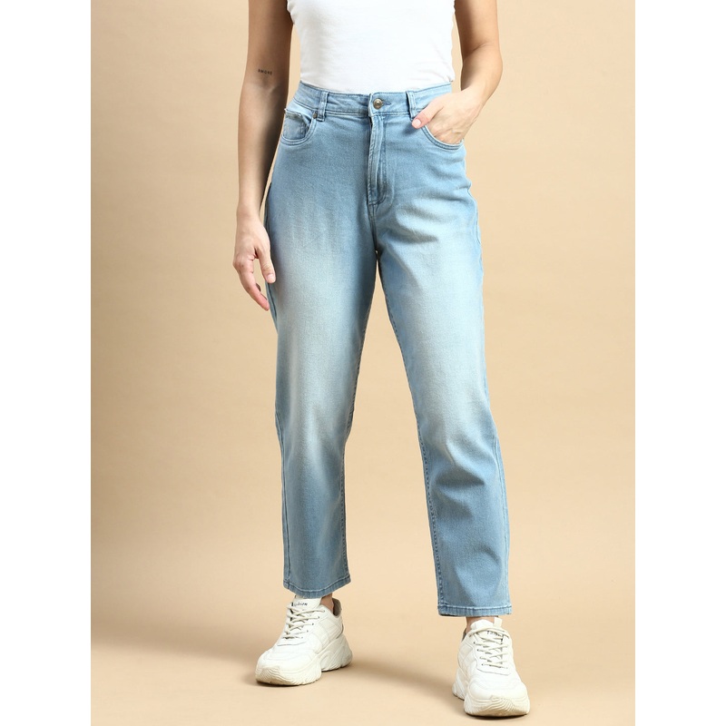 Jeans Mom Fit-Ice Blue|S|M|L|XL|XXL|Ice Blue|LWBJGSOF18121151