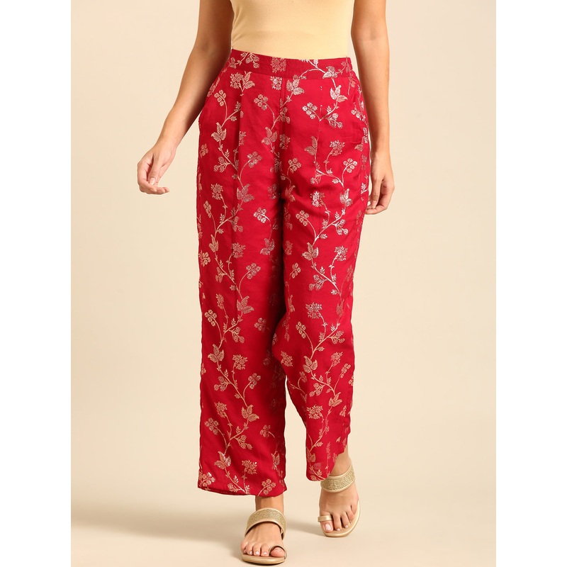 Palazzo All Over Print-Fuchsia
