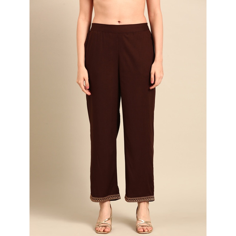 Palazzo-Dark Brown|S|M|L|XL|XXL|Dark Brown|LWBPZAOF18098400